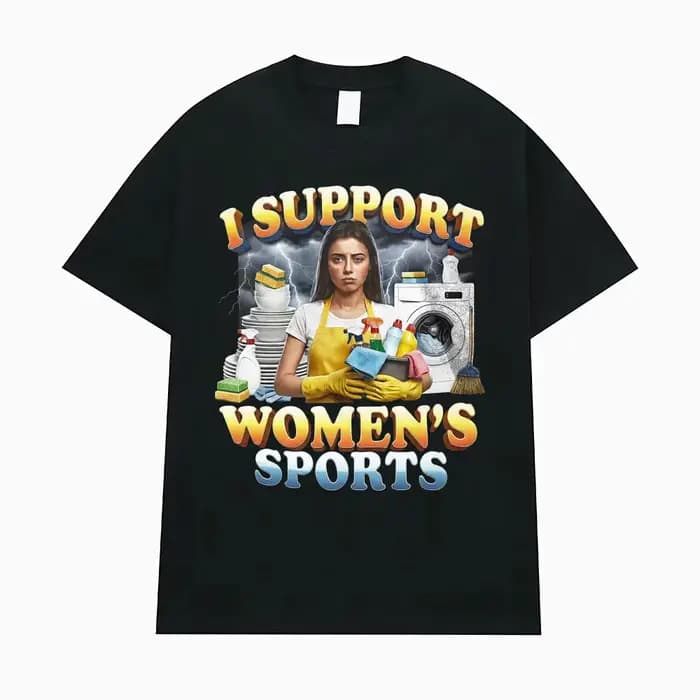 T-shirt humoristique et sarcastique « J'encourage les sports féminins » pour hommes et femmes