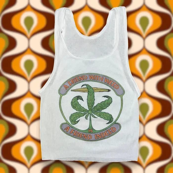 A Friend Indeed Tank Gothic Y2k Top 20 Inch Vest Emo Girls Aesthetic Letter Print Grunge Goth Camisole Top Female Clothing