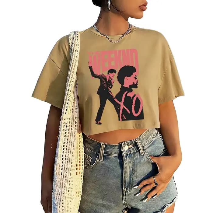 The-Weeknd Tour 2026 Chemise pour femme à col rond et manches courtes