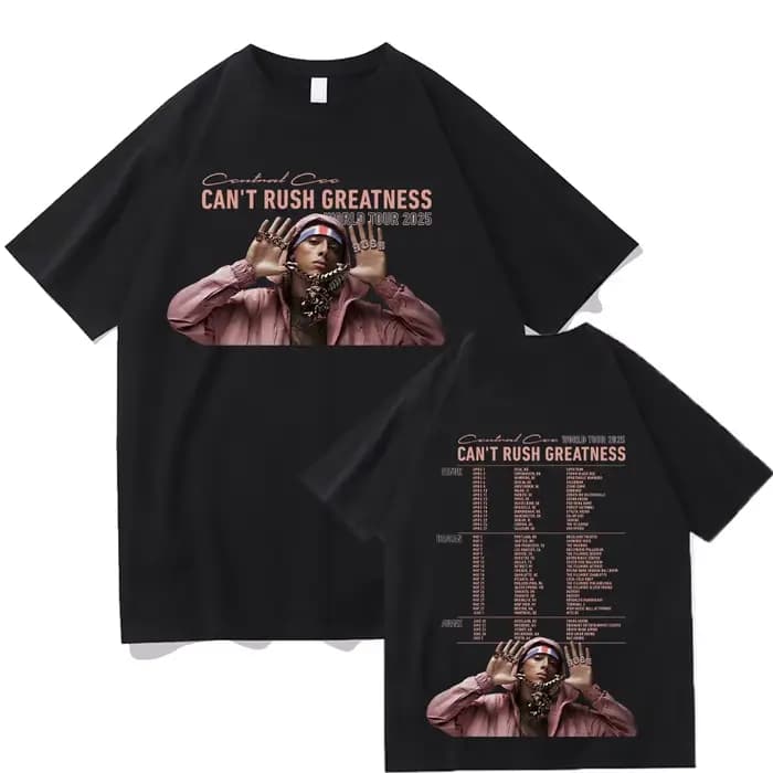T-shirt homme et femme, streetwear, hip hop, en coton, vintage, à la mode, avec imprimé de Hared Cen
