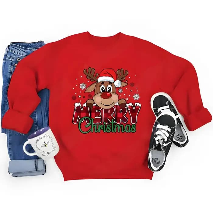 Sweat-shirt festif de noël pour femmes
