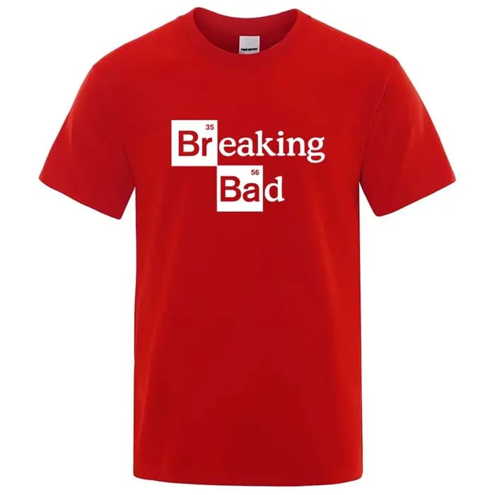 T-shirt pour homme en coton mélangé de haute qualité, col rond, Heisenberg, manches courtes, décontracté, imprimé Breaking Bad, t-shirt pour homme