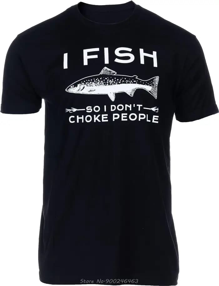 T-shirt manches courtes col rond homme, humour de pêche drôle d'été, blagues de poisson Suffolk, nou