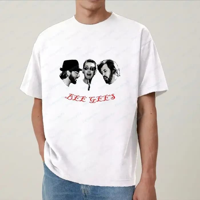 Bee Gees - T-shirt surdimensionné à motif universel pour hommes et femmes