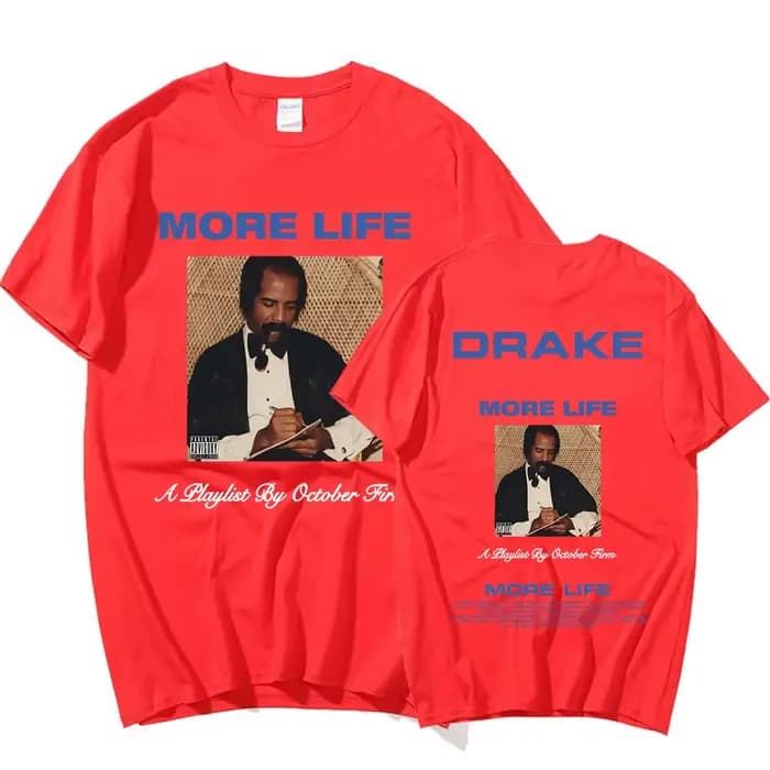 Rappeur Drake T-shirt Album de musique plus de vie T-shirts graphiques hommes femmes Vintage gothiqu