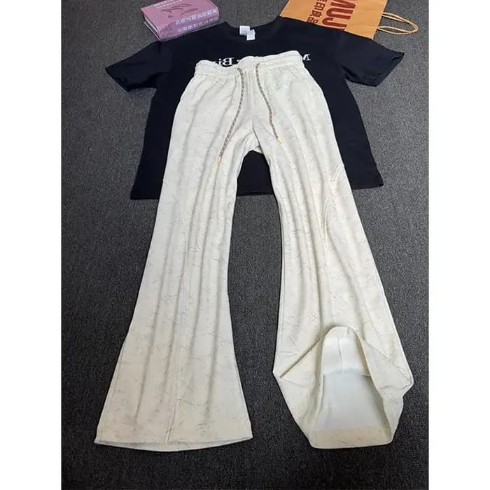 Pantalon de survêtement en velours côtelé kaki pour homme