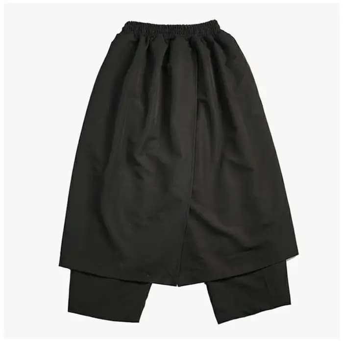 ARENS hommes Pantalon à jambes larges solide Joggers Streetwear taille élastique 2025 jupes irrégulières