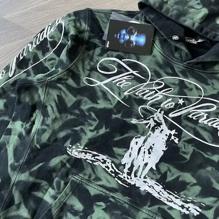 HS Green Marble Paradise Sweat à capuche Pull à capuche décontracté