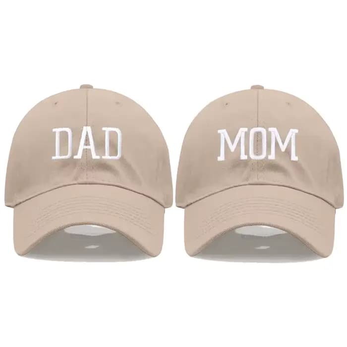 Casquette de Baseball en coton pur brodée DAD MOM pour hommes et femmes