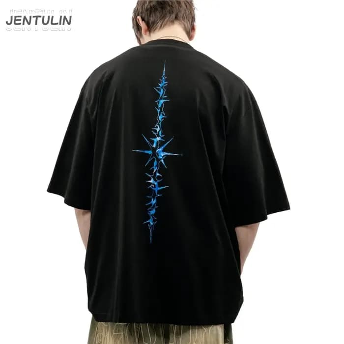 T-shirt à Manches Courtes en Coton pour Homme, Streetwear, Hip Hop Punk, Y2k