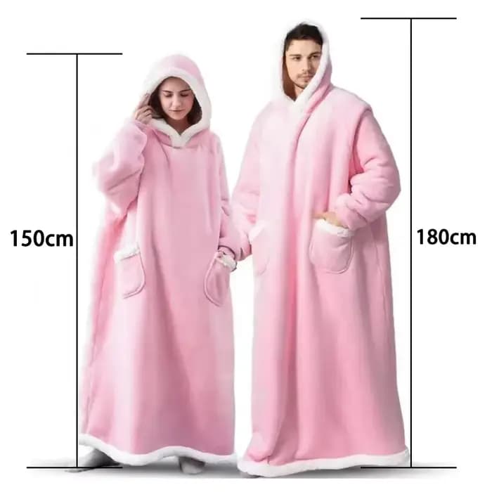 Pull-over en polaire d'agneau à capuche pour l'hiver