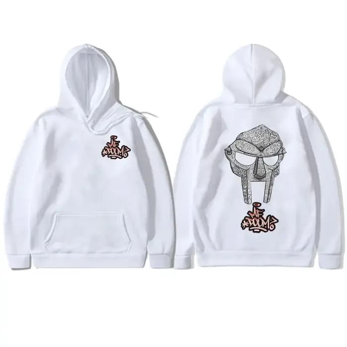Rappeur Mf Doom visage Double face imprimé sweat à capuche homme surdimensionné pull hommes Hip Hop Rap Vintage sweats
