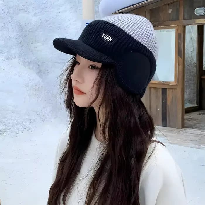 1/2 pièces Bonnet tricoté d'hiver pour homme
