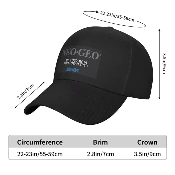Chapeaux de Baseball unisexe Neo Geo Logo Neogeo Arcade extérieur Streetwear sport d'été casquettes