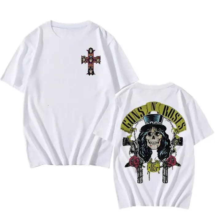 Guns N Roses t-shirt dessin animé imprimé Harajuku Grunge