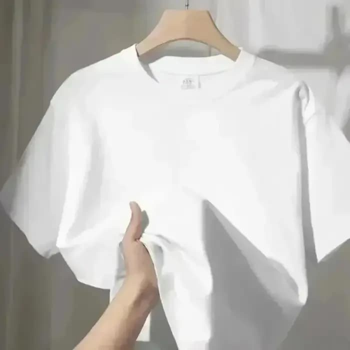 T-shirt à col rond imprimé avec texte coréen « Cool Cat Selfie Funny Meme »