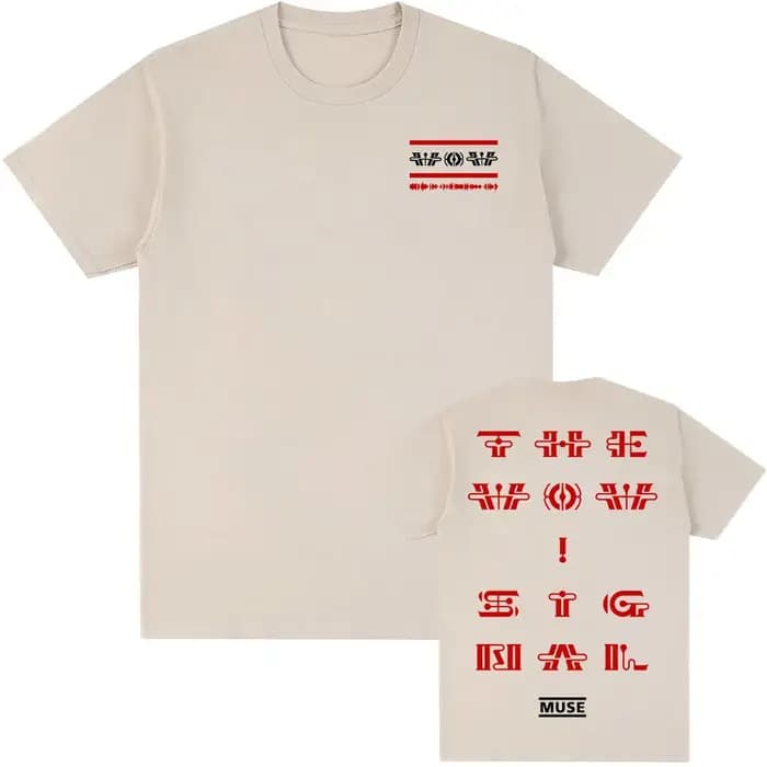 Muse The Wow! T-shirt Signal rétro avec impression graphique Hip Hop