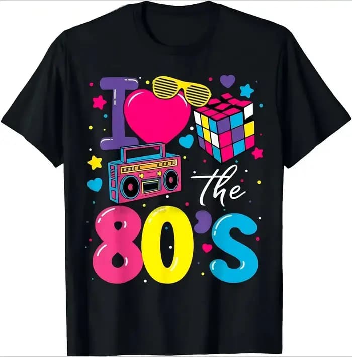 T-shirts pour enfants « J'aime les années 80 et 90 » – Tops et t-shirts amusants et vintage pour fêt
