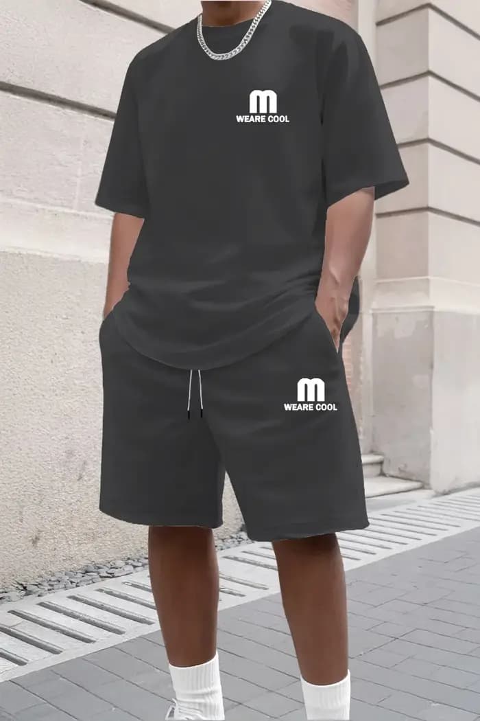 T-shirt noir pour homme à manches courtes