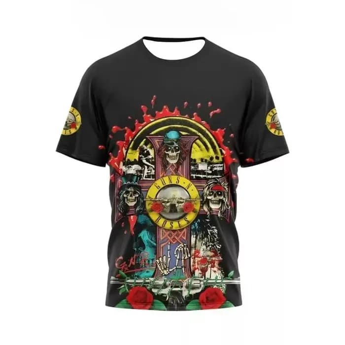 T-shirt 3D Guns N Roses 1985-2025 2025 Tour