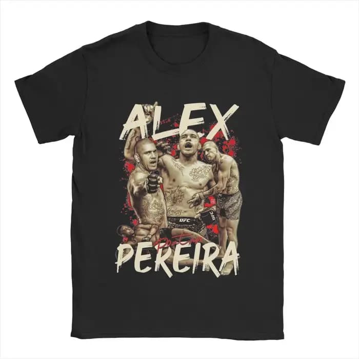 Toutes les saisons hommes femmes Alex Pereira Poatan boxe Boxer t-shirts vêtements pur coton T-shirt