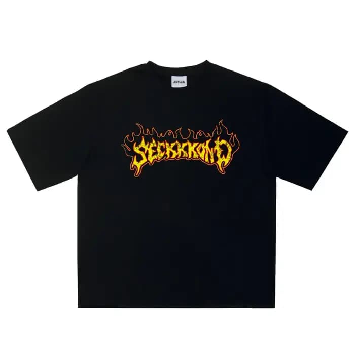 Hip Hop Streetwear surdimensionné vêtements pour hommes à manches courtes SEKKKOND imprimé graphique