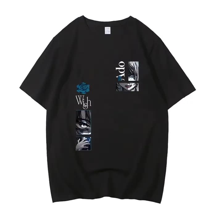 T-shirt imprimé japonais Ado Wish Tour pour hommes et femmes, T-shirt en coton, manches courtes, Str