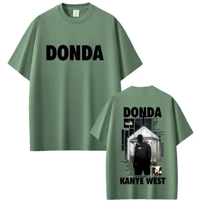 Rappeur Kanye West Donda Double face imprimé T-shirt hommes femmes Hip Hop mode Pop musique T-shirts