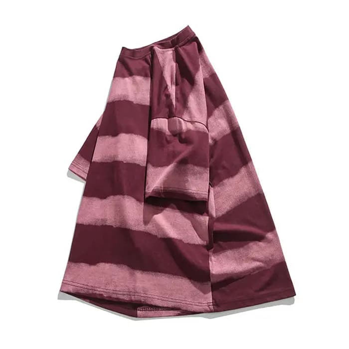 T-shirt oversize style hip-hop pour homme, nouveau coloris dégradé, décontracté, col rond, manches courtes, mode coréenne Y2K, tee-shirt ample pour homme