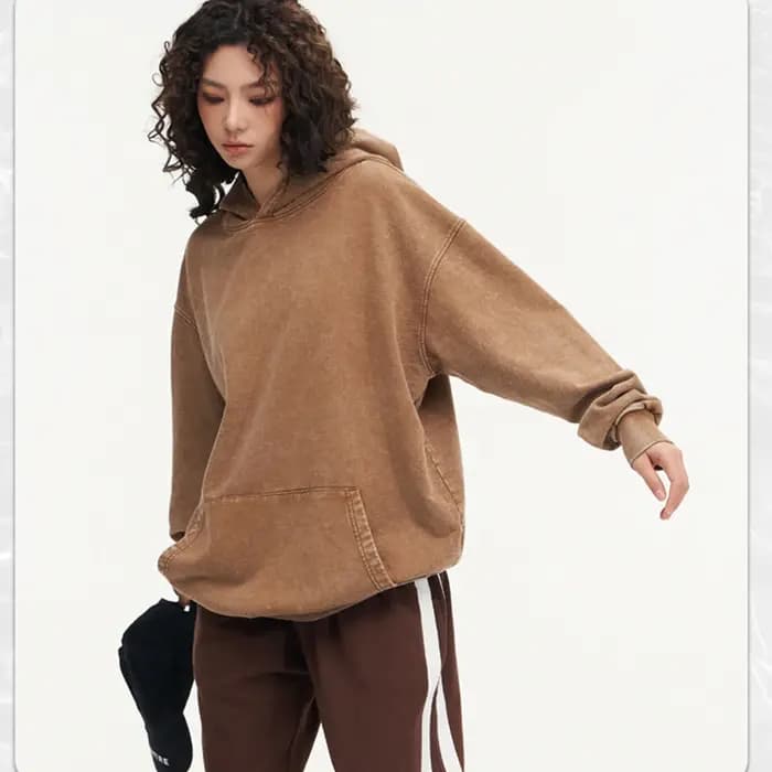 Sweat à Capuche Vintage Respzed en Pur Coton Délavé