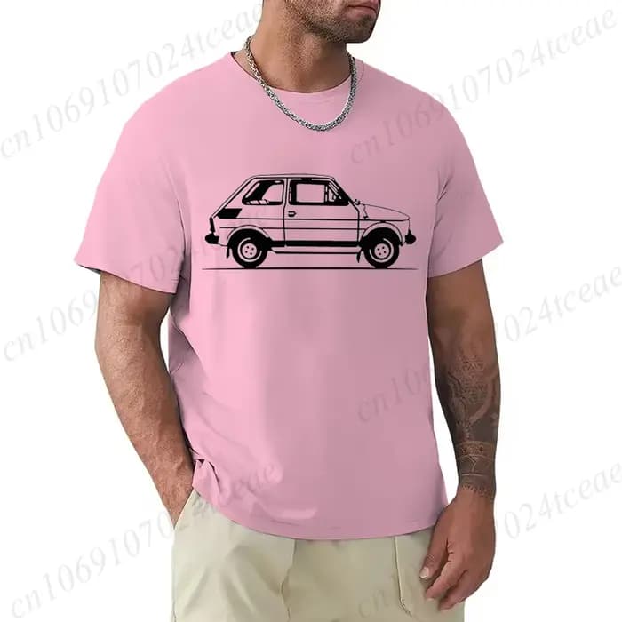 Brand Design T-Shirts Summer New Classic Old Car Print Man Fashion