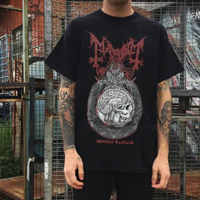 Mayhem Black Metal Band T-shirt Homme Femme Décontracté Pur Coton