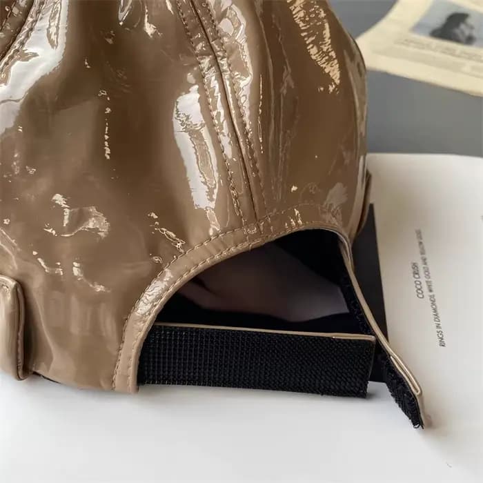 Casquette béret en faux cuir pu pour hommes et femmes