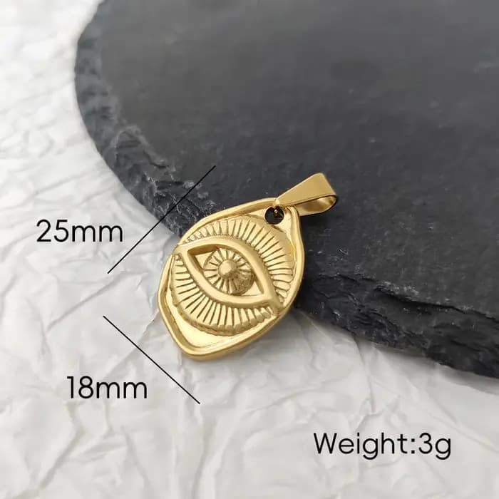 Collier maléfique Hip Hop Eyes - Bijoux pendentif oeil du diable pour hommes et femmes | Cadeau re