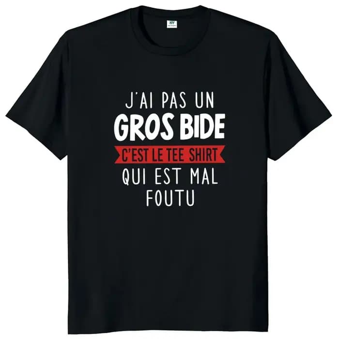 T-shirt humoristique unisexe, 100% coton, décontracté et humoristique, I Don't Have A Big PAUNCH, Y2K, été