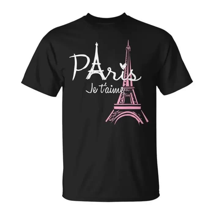 Paris Tour Eiffel motif T-shirt hommes 3d imprimé France t-shirts hauts femmes été décontracté à manches courtes