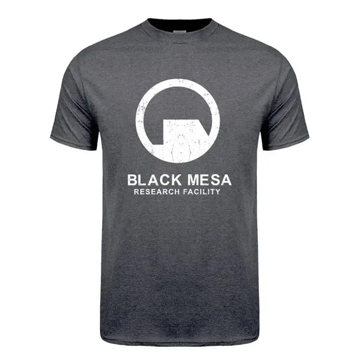 Noir Mesa établissement de recherche t-shirt graphique hommes coton Streetwear à manches courtes t-shirts
