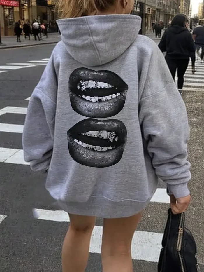 Nouveauté : Sweat-shirts et pulls pour femmes avec imprimé lèvres sexy