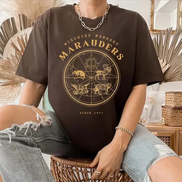 Mischief gérer chemise les Marauders Hp sorcier école T-shirt Fandom Booktok Bookish Merch assistant