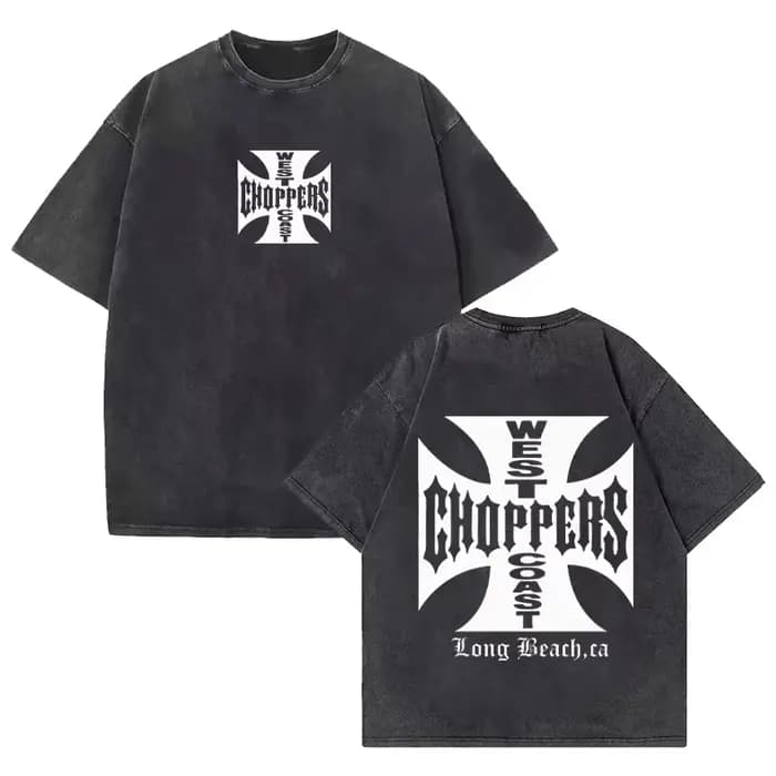T-shirt Paul Walker West Coast Choppers Vintage délavé pour hommes et femmes, streetwear Hip Hop, su