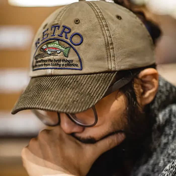 Maden – casquette de Baseball Vintage en velours côtelé