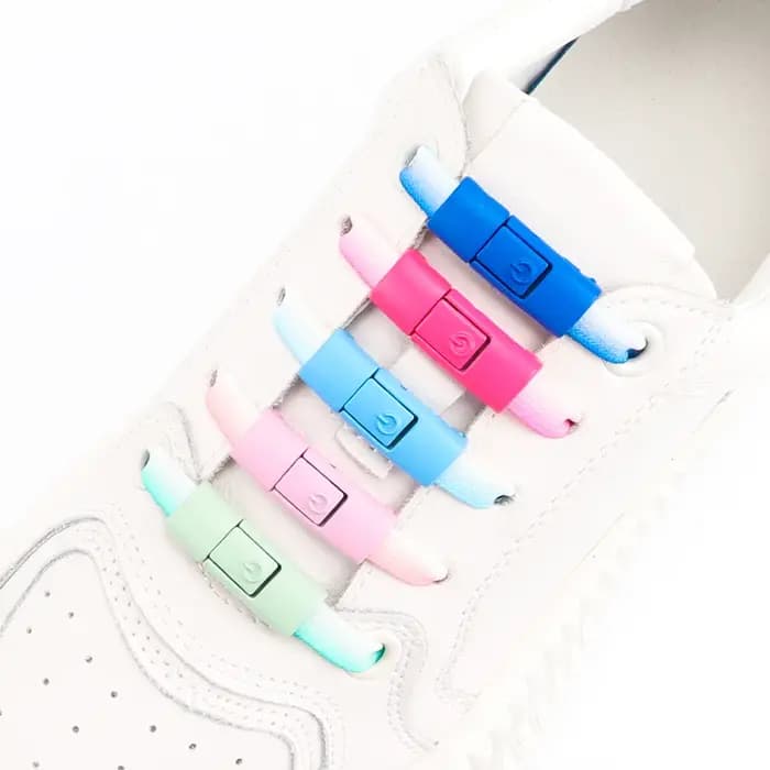 Commutateurs coloré boucle en métal pas de lacets de chaussures à nouer presse