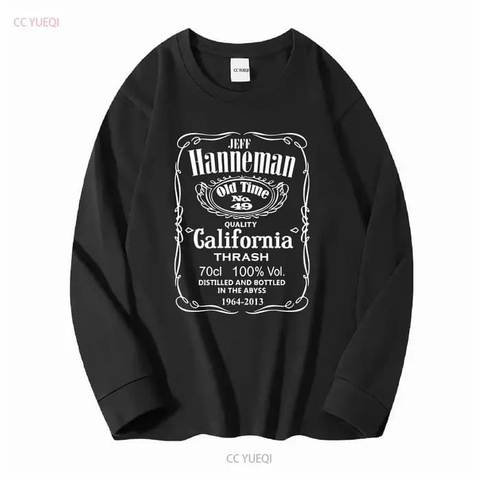 Jeff Hanneman T Shirt manches longues ou courtes vintage Lavé Polyvalent graphique vêtements de créateur Respirant mode Unisexe Doux