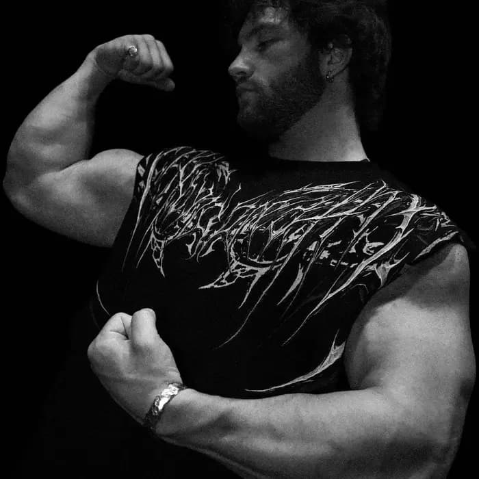Breathedivinity - Marque de mode de rue américaine - T-shirt de sport et de fitness pour hommes en pur coton