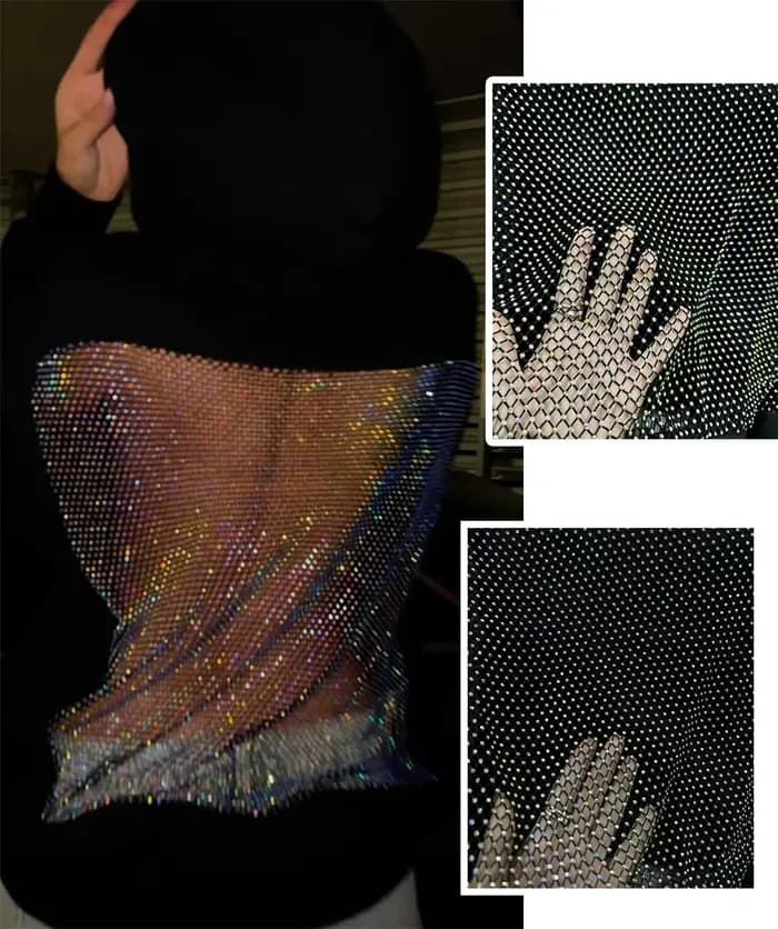 Sweat à capuche américain Sexy en maille strass brillant, dos nu, vêtements Y2K pour femmes, mode chaude, pull surdimensionné, veste décontractée