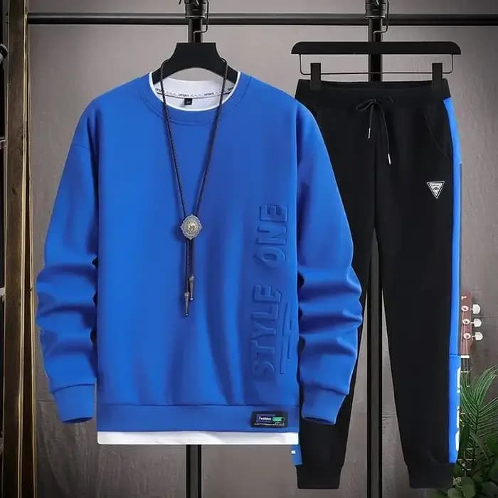 Ensemble t-shirt et pantalon blanc uni pour hommes, survêtement alphabet, olympiques de sport popula
