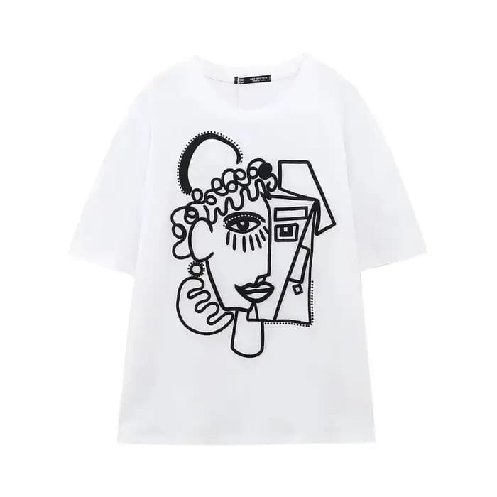 TRAFZR femmes T-shirts été 2025 Y2k Streetwear mode filles à manches courtes t-shirt col rond pour f
