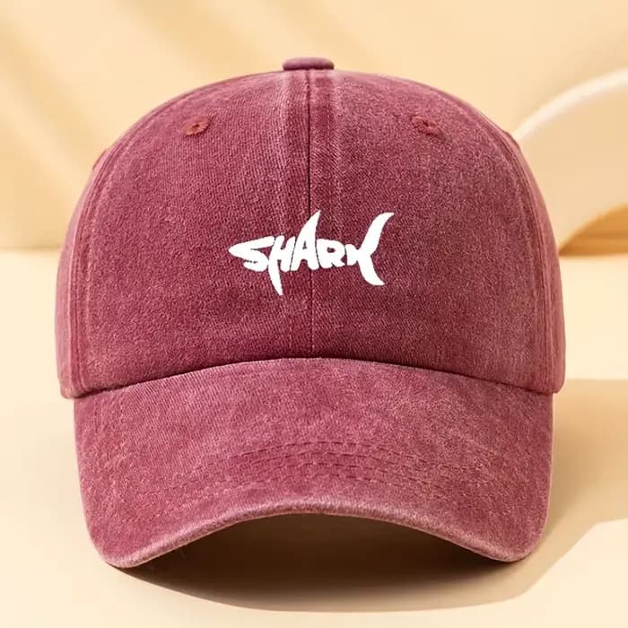 Casquette de baseball à imprimé requin à la mode