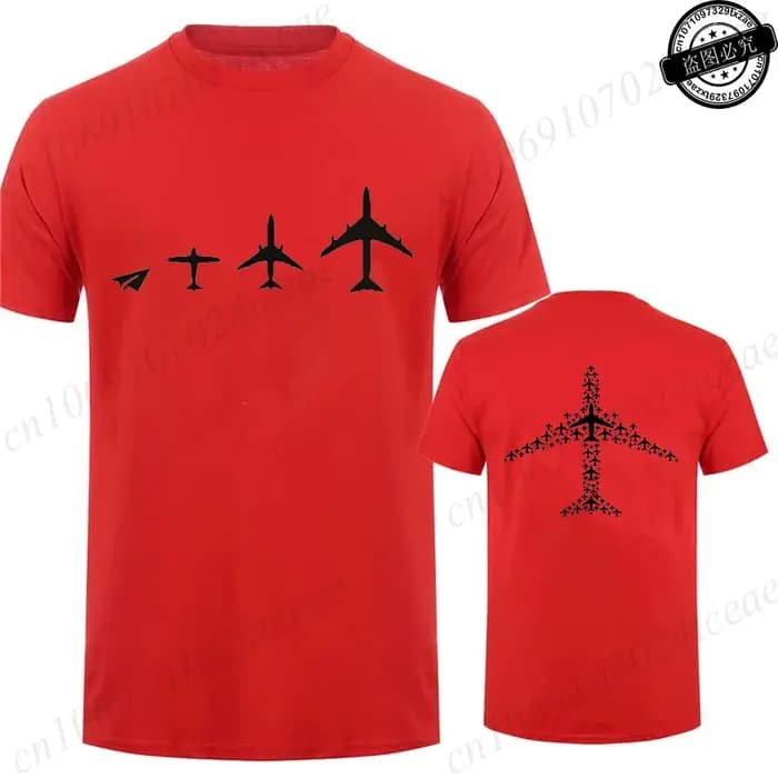 T-shirt Flying Up Airplane pour hommes et femmes