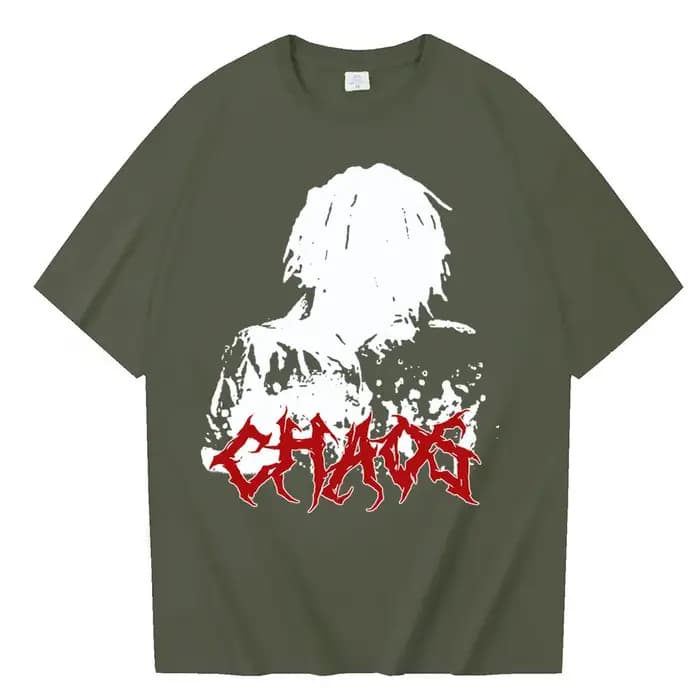 Ken Carson More Chaos Album 2025 T-shirt Harajuku col rond chemise décontractée cadeau
